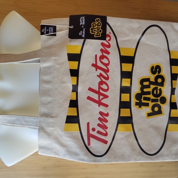 Tim Hortons x Justin Bieber Handbags - Justin Bieber Tim Biebs canvas tote bag new with tags NWT